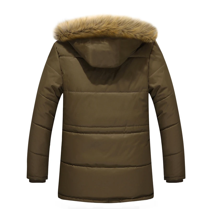 MANTLCONX Men Winter Wool Jackets Coats Thick Cotton Casual Fashion Man Parkas Large Size Jackets Jaqueta Outwear Coat Men