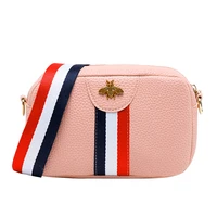 bee womens shouldercrossbody bag wholesale pu leather coin purse stripe zipper fashion belt wholesale 2021 new style purse