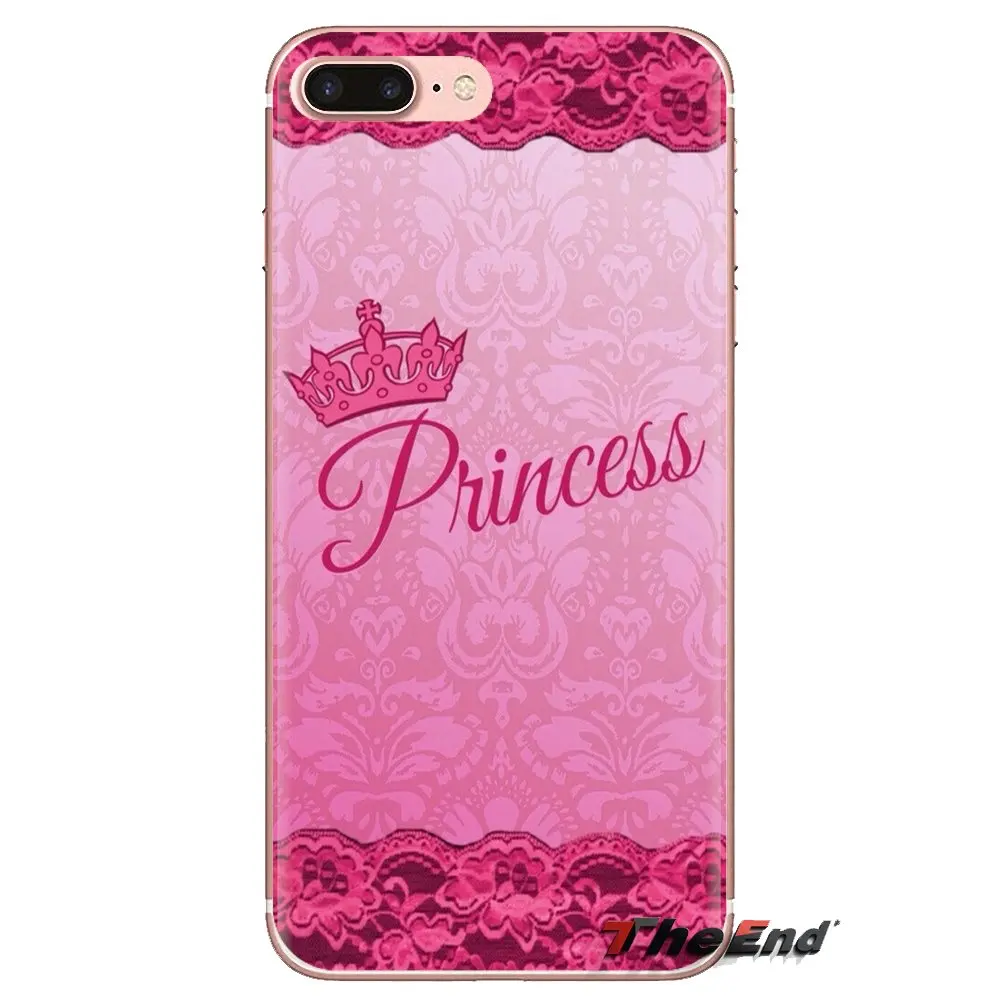 Прозрачный мягкий чехол Крышка розовая корона принцессы для Xiaomi Mi3 samsung A10 A30 A40 A50