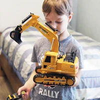 118 rc excavator control remote car 2 4g radio controlled car caterpillar tractor model engineering building construction toys