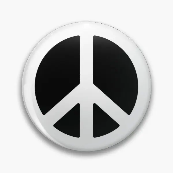 Большой белый символ мира мягкая кнопка булавка для лацкана милый подарок