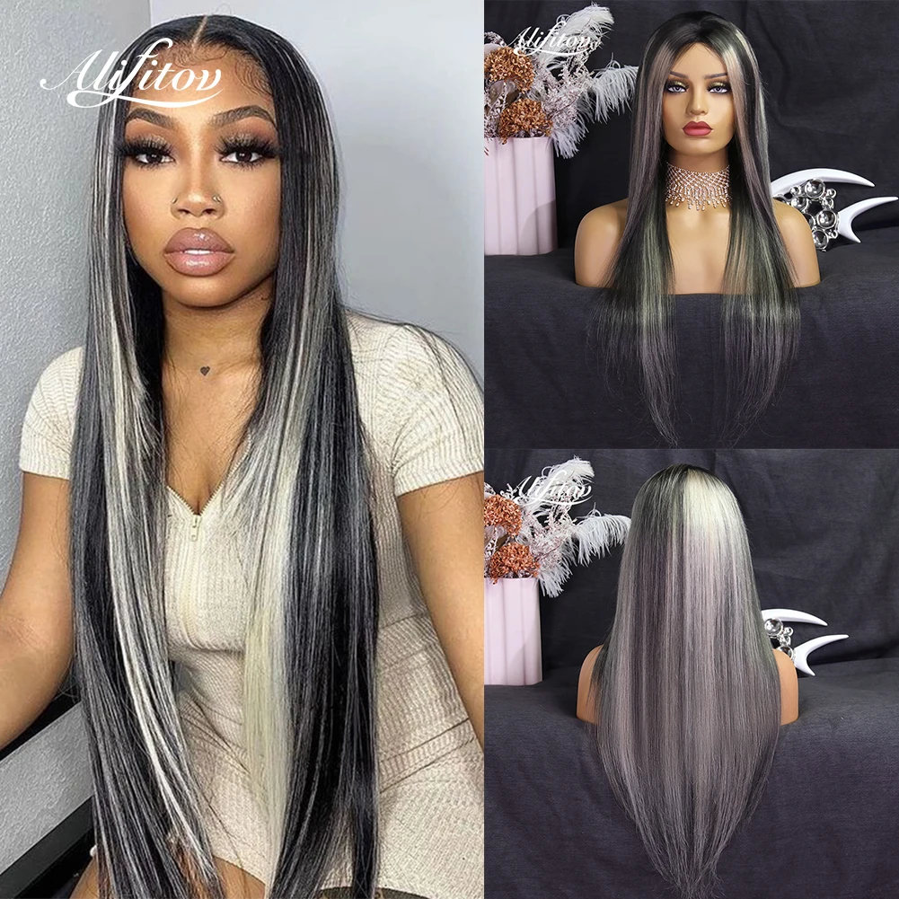 

ALIFITOV пепельный светлый прямой парик на сетке спереди бразильский парик хайлайтер Человеческие волосы Remy hd прозрачный парик на сетке сперед...