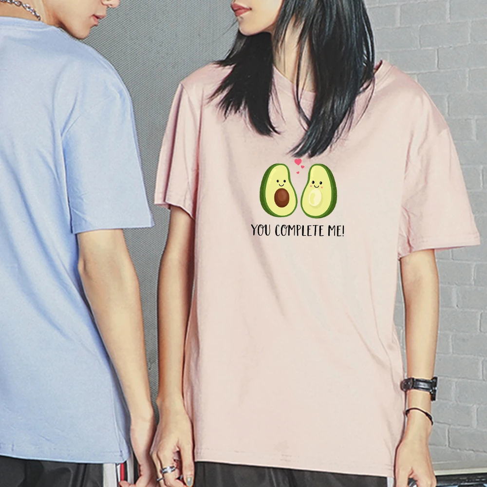 

Женская футболка из хлопка с короткими рукавами и симпатичным авокадо Футболка с принтом в винтажном стиле, футболки для пары, повседневные...