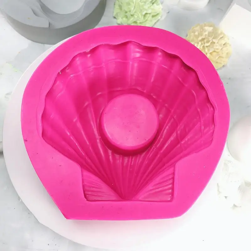 3d силиконовые формы для свечей форма в виде ракушки гипсовый подсвечник DIY