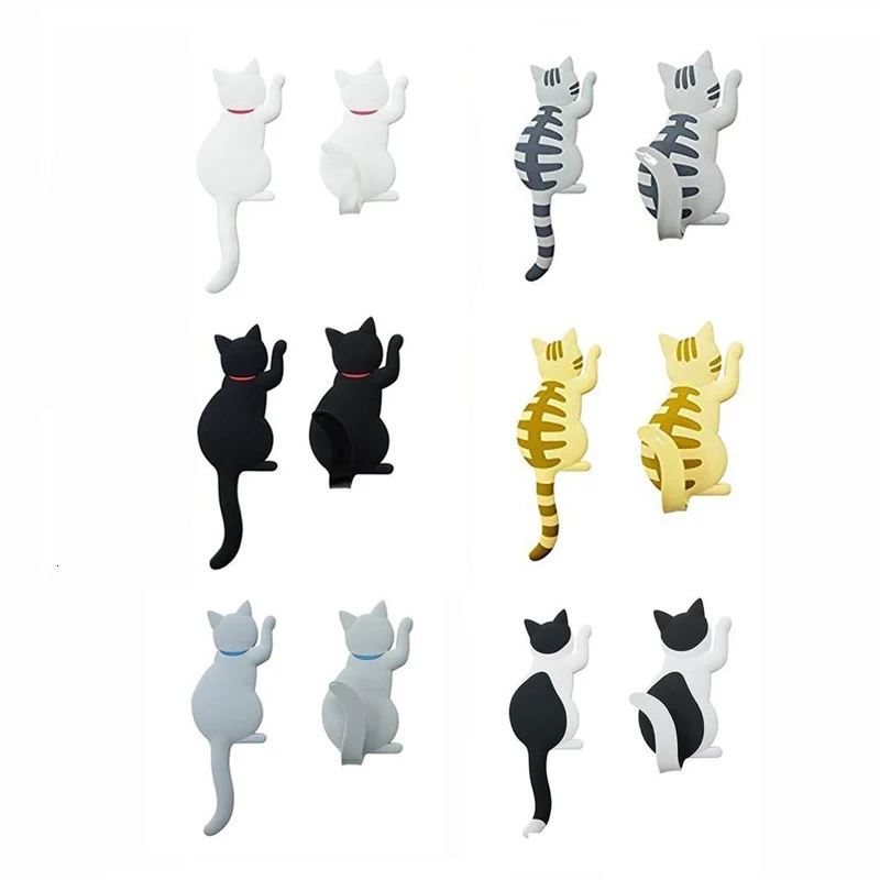 1 шт. магнит на холодильник с мультяшным котом крюк наклейка держатель для