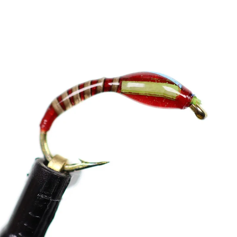 6PCS 1CM Fishing Lure High Quality Professional Bait Glued Outer Layer Bright Blue Peacock Backthe Body Rubberized Bait