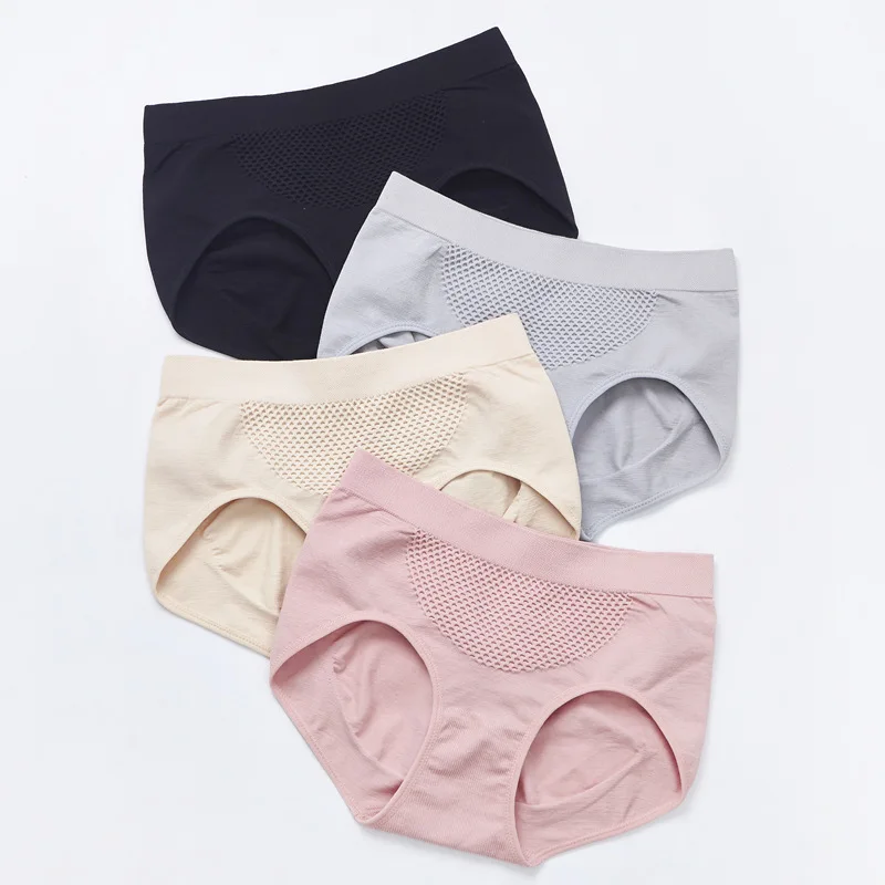 

Plus Size Women's Briefs Sexy Lingerie High Waist Underwear Female Soft Cotton Crotch Flexible Panties Comfort Intimates