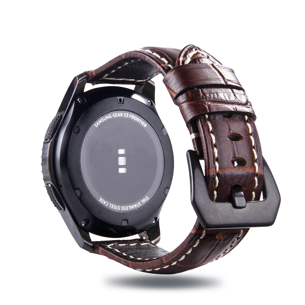 22 мм ремешок для часов Galaxy Watch 46 мм кожаный быстросъемный ремешок браслет для huawei Watch GT Amazfit GTR 47 мм Шестерня S3 ремни