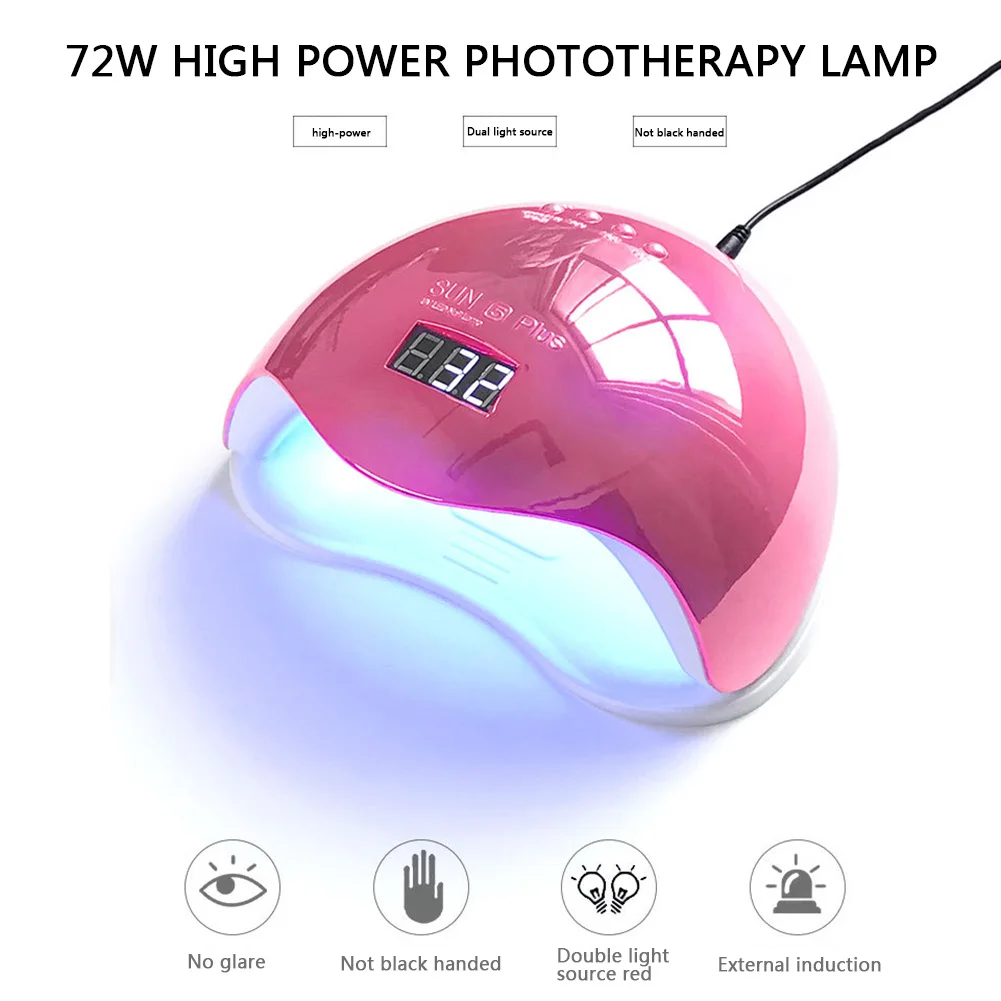 

72W Nail Dryer 30 LED Light Sensor LCD Gel Polish Manicure Lamp Nail Art Tools Dryer Light Fast Curing Auto Sensor