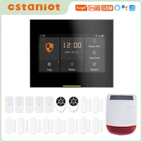 ostaniot tuya smart wireless gsm wifi home security alarm system with outdoor solar siren compatible with alexa and google home