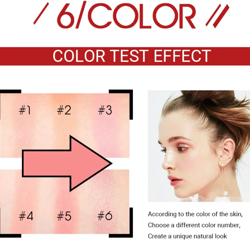 Долговечная Румяна для лица пудра румяна макияжа минералы Палетка с кистью крем