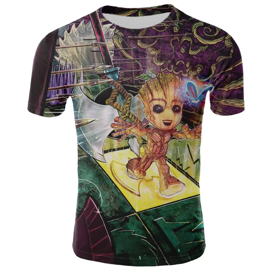 

Футболка мужская оверсайз с коротким рукавом и забавным 3D-принтом, в стиле аниме