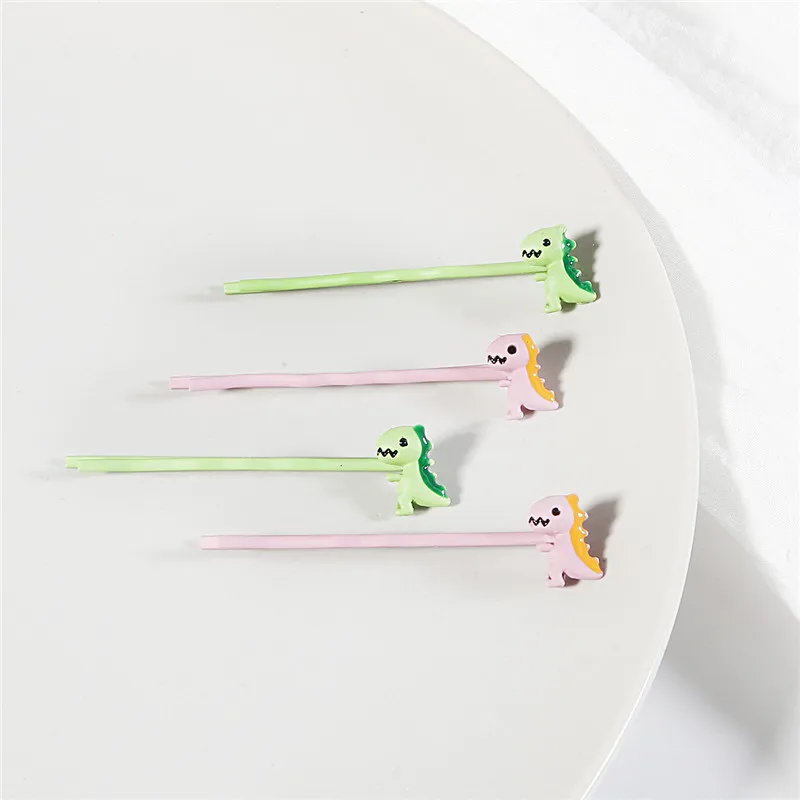 1 шт. корейские яркие цвета милые заколки для волос с динозавром женщин заколка