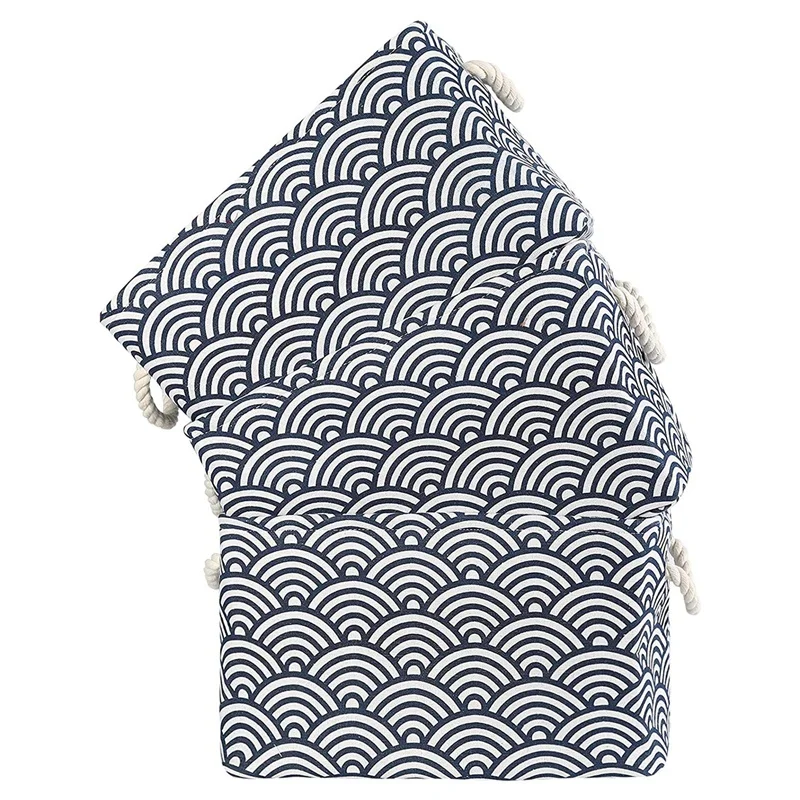 

3 Pack Foldable Storage Basket Rectangular Collapsible Organizer Bin Laundry Baskets for Toys, Home Closet