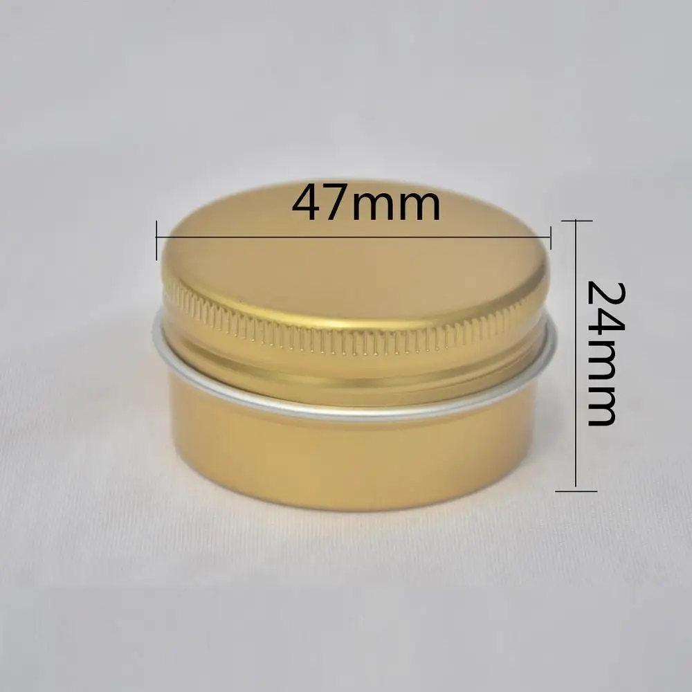 Золотой алюминиевый контейнер для теней лица 30 г|packaging beads|packaging twinejar cosmetic |