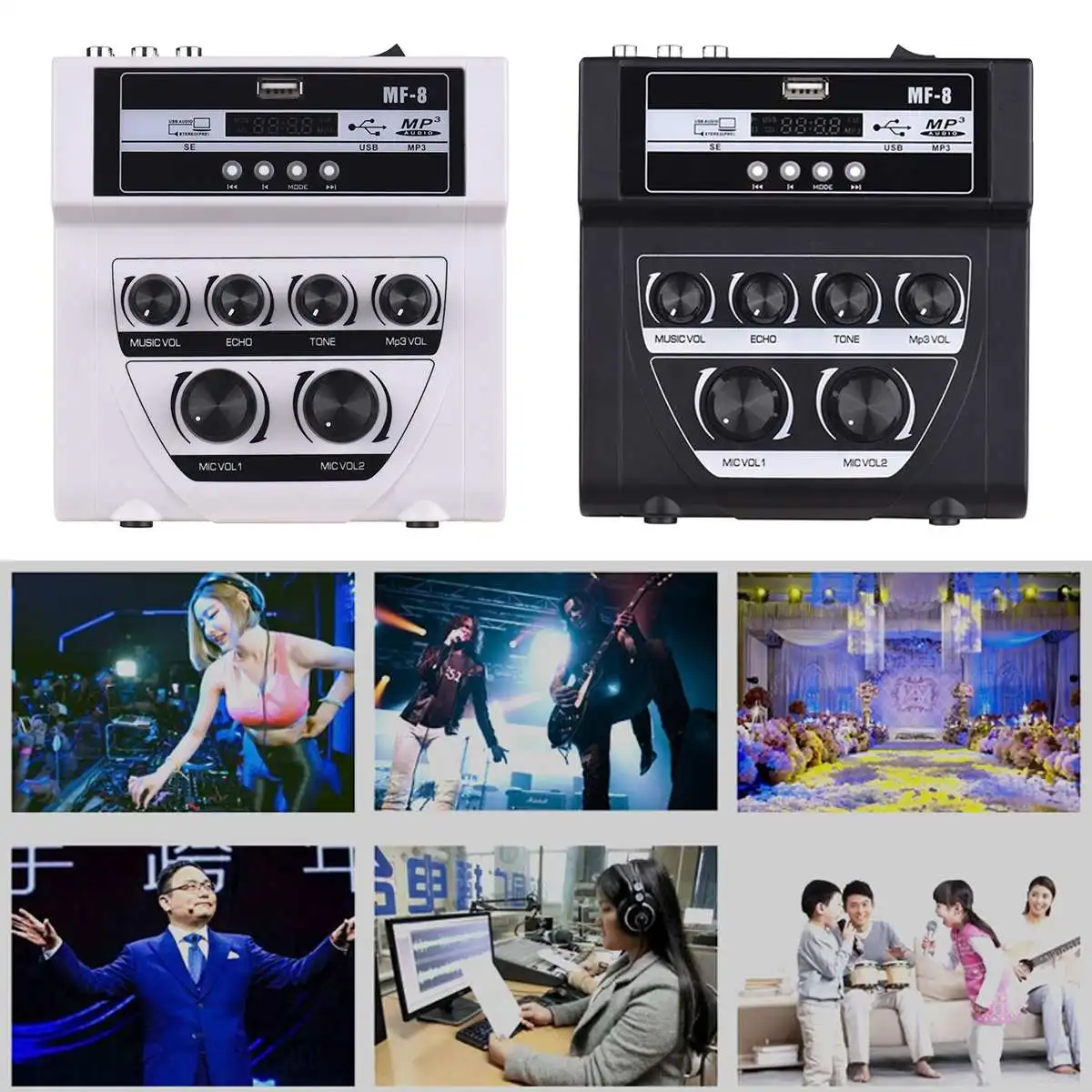 KINCO мини портативный аудио звуковой миксер микшерная консоль для DJ с Bluetooth U-Disk Forr
