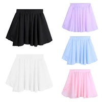kids girls ballet dancewear ballet skirt basic classic chiffon mini pull on wrap skirt for dance gymnastics leotard skirts