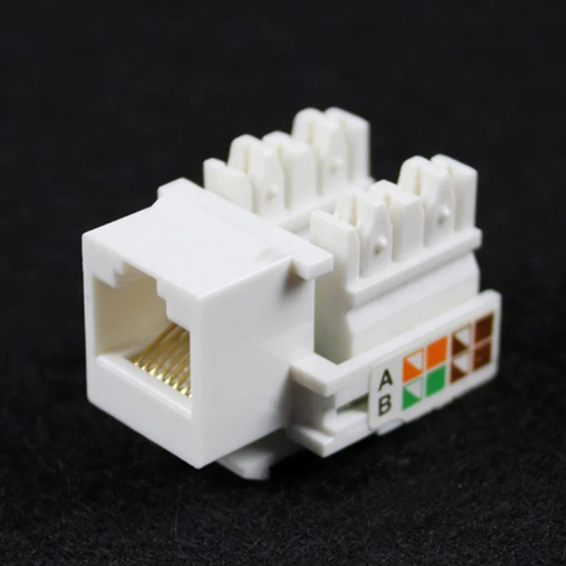 10 шт. Cat5E 8P8C RJ45 LAN сеть Ethernet пробойник Keystone гнездо Jack для 568A 568B(258A) Схемы проводки