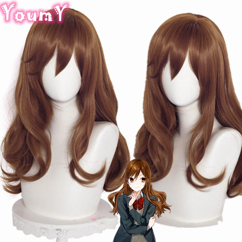 

Kyoko Hori Cosplay Wig Horimiya Cosplay Women 60cm Long Curly Wave Brown Wig Cosplay Anime Cosplay Heat Resistant Synthetic Wig