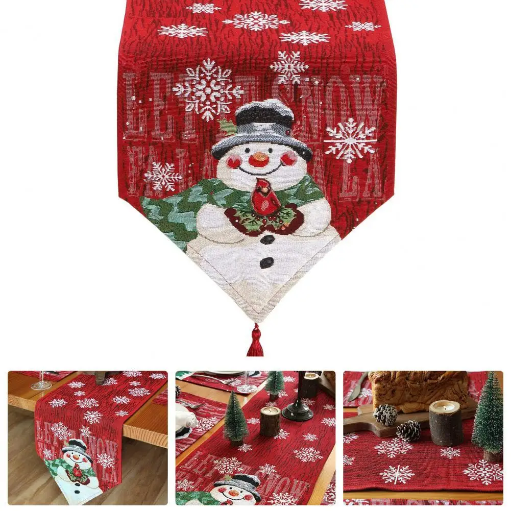 

Коврик для стола практичный обеденный коврик из хлопка и льна тонкая работа отличный рождественский тематический декоративный коврик для ...