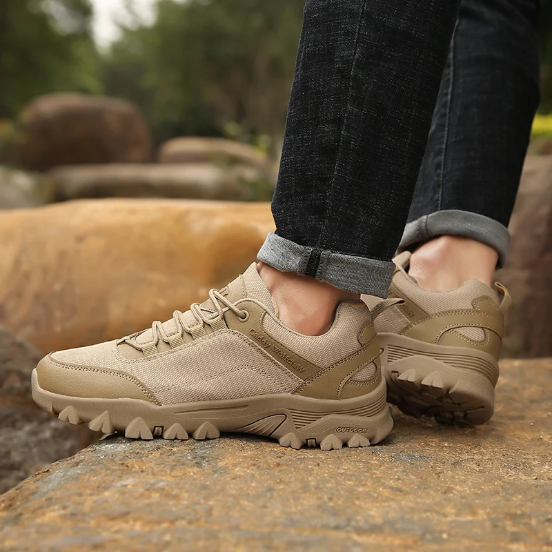 Мужские горные треккинговые кроссовки размера плюс 48 дышащие для кемпинга