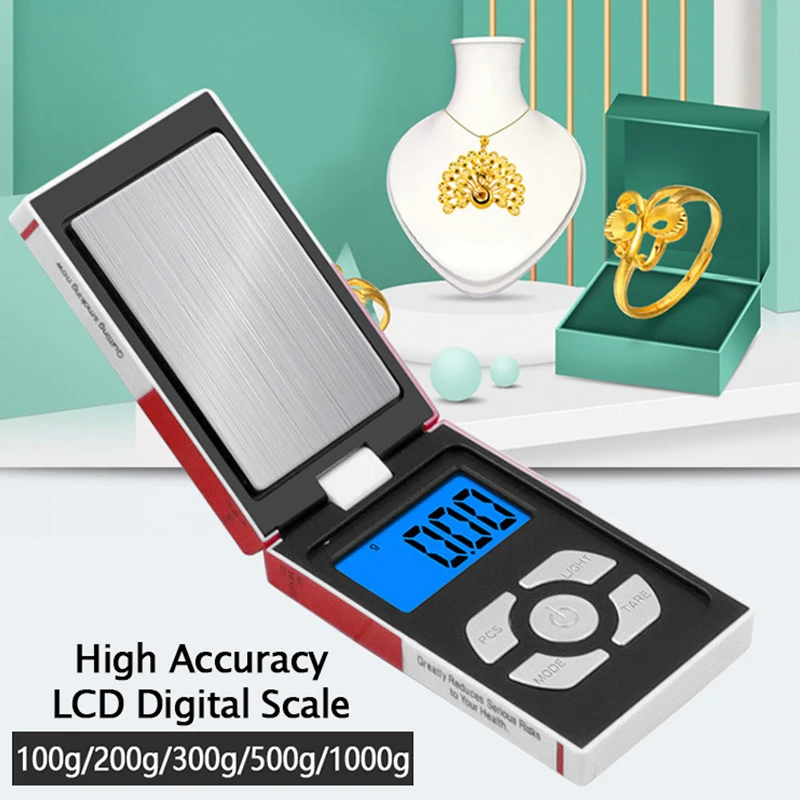 Мини электронные цифровые весы ювелирные изделия из золота стерлингового