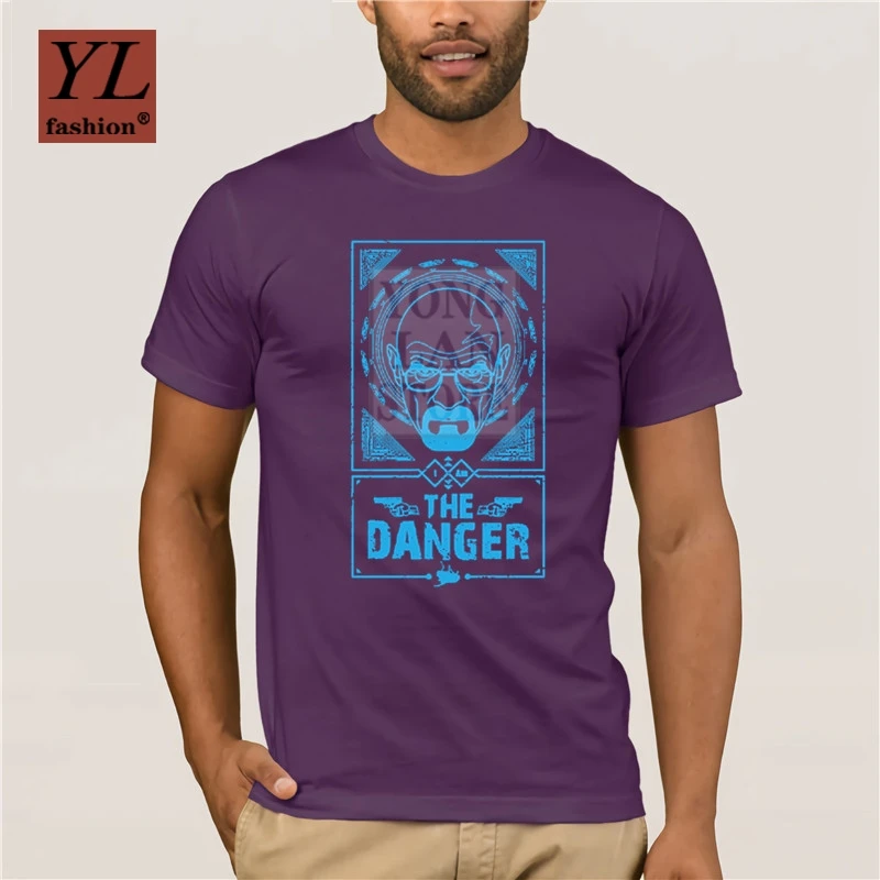 

New Trendy Fashion Printed men's T Shirt 100% Cotton Breaking Bad I Am The Danger trendy Creative Graphic T Shirt Top