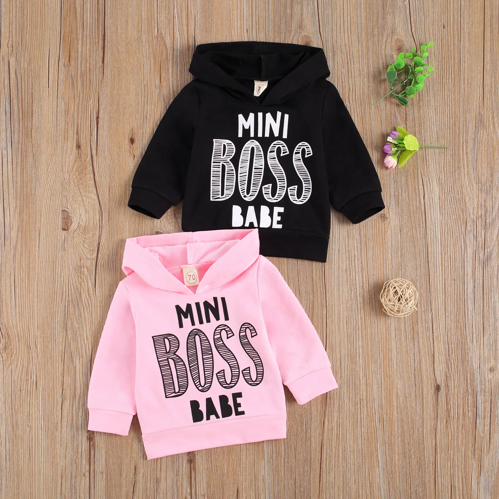 0-3Y Autumn Casual Baby Girls Boys Sweatshirt/Hoodies Tops Letter Print Long Sleeve Pullover Outfits