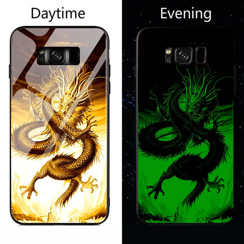 0.13 Светящийся стеклянный чехол s для samsung Galaxy S9 S9 plus Противоударная задняя крышка для samsung Galaxy S8 S8 Plus чехол из закаленного стекла для телефона - Цвет: 0.13