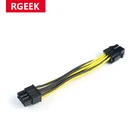 Адаптер RGEEK 10 см PCIe 6pin на 8pin, преобразователь PCI-e 6-контактный папа на 8-контактный мама для видеокарты PCI Express 8pin с питанием от GPU