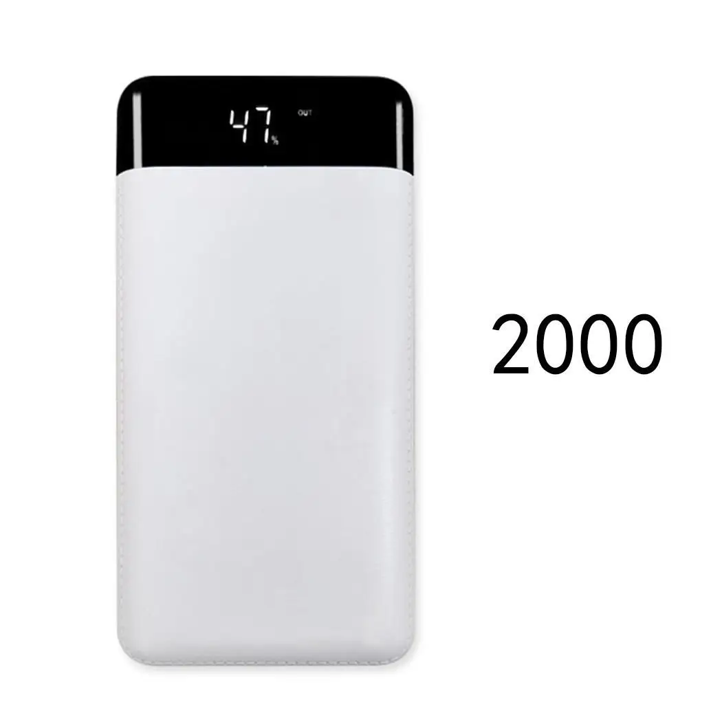 10000 мАч/20000 мАч Внешний аккумулятор Двойной USB с светодиодный фонарик Мобильный