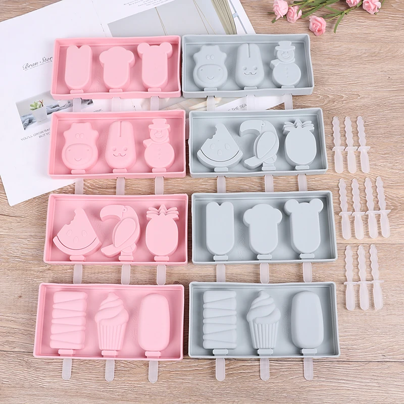 DIY силиконовые формы для мороженого держатель форма мороженного льда с палочками