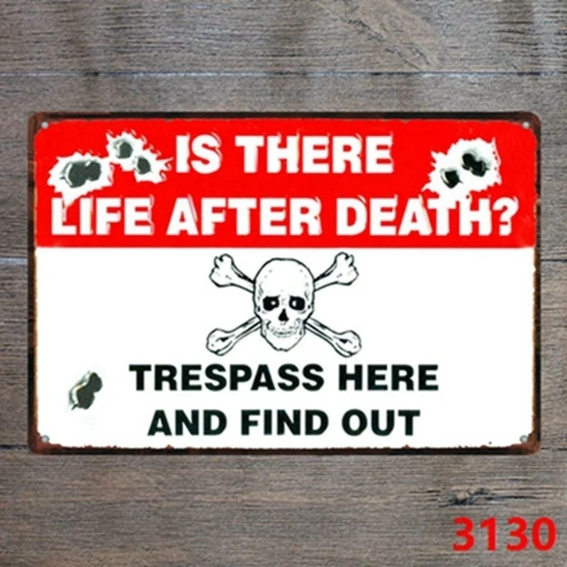 

metal Tin Sign 20*30 cm no trespass sign funny sticker Decor Bar Pub Home Vintage Retro Poster comic sticker