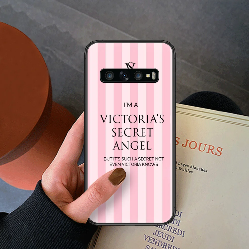 

Victoria Exy Fashion Phone Case For Samsung Galaxy Note S 8 9 10 20 Plus E Lite Uitra black Shell Pretty Cell Silicone Bumper