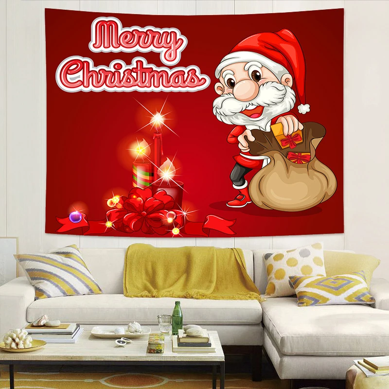 

Рождественский фон с Санта-Клаусом, 95x7, 3 см/100x150 см, баннер для рождевечерние, фланелевый гобелен для вечеринки в честь св, декор для гостиной...
