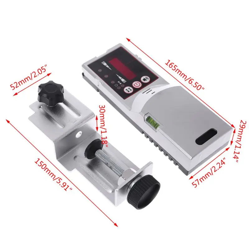 

Level Detector Red Beam Light 635nm Cross Line Outdoor Receiver with Clamp