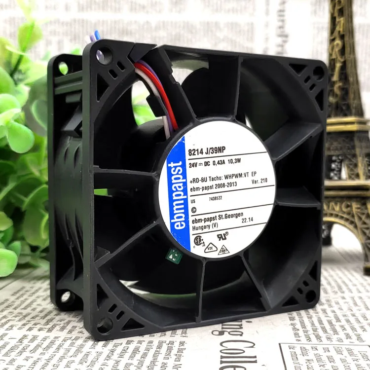 

New original 8214 J 39NP 8CM 24V 1.55A 37W radiator silent fan