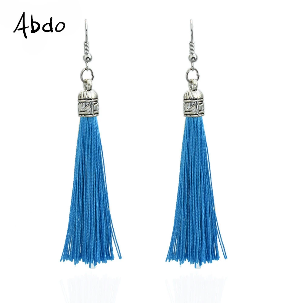 Винтажные серьги для женщин кисточки с цветком висячие белый зеленый фиолетовый