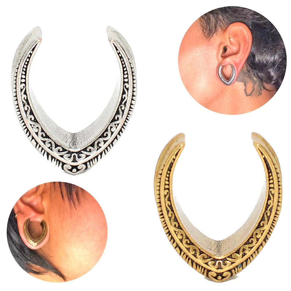 Этнические антикварные винтажные золотые стальные каплевидные весы для ушей