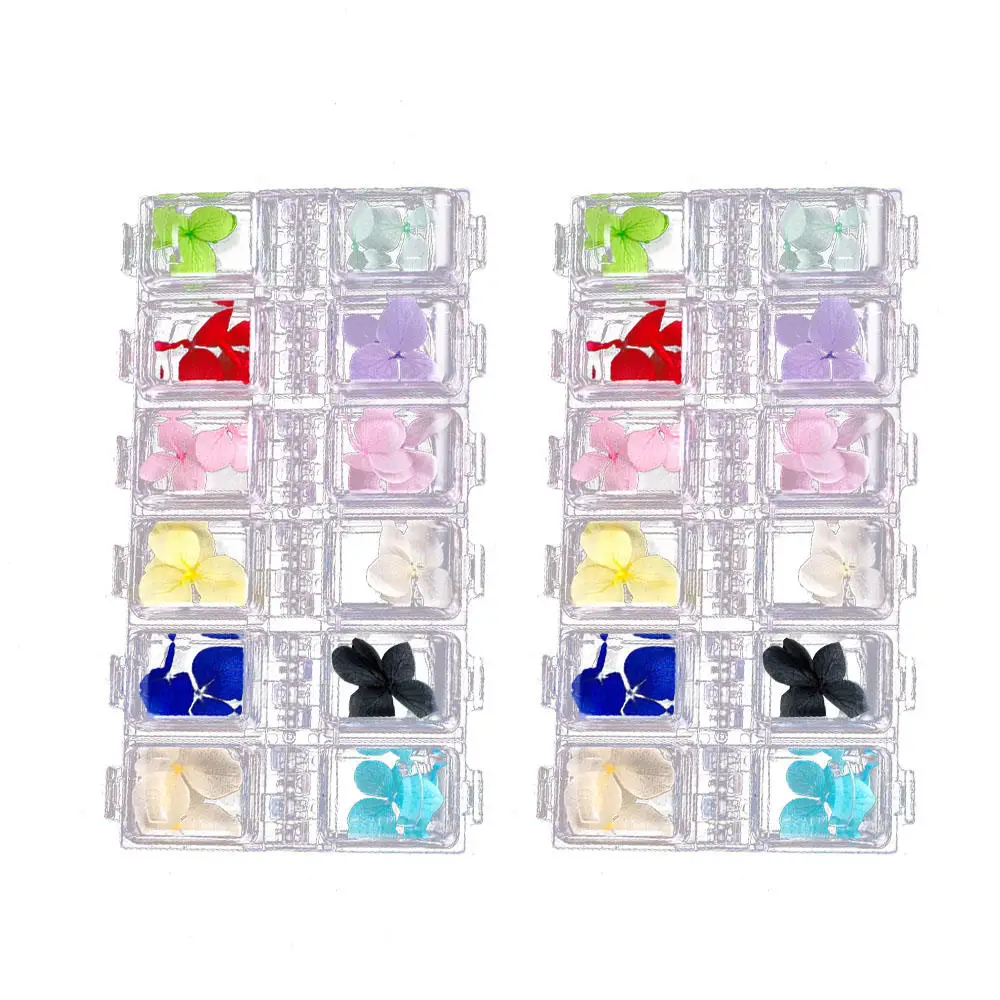 2 коробки микс настоящих цветов украшения для ногтей ювелирные изделия