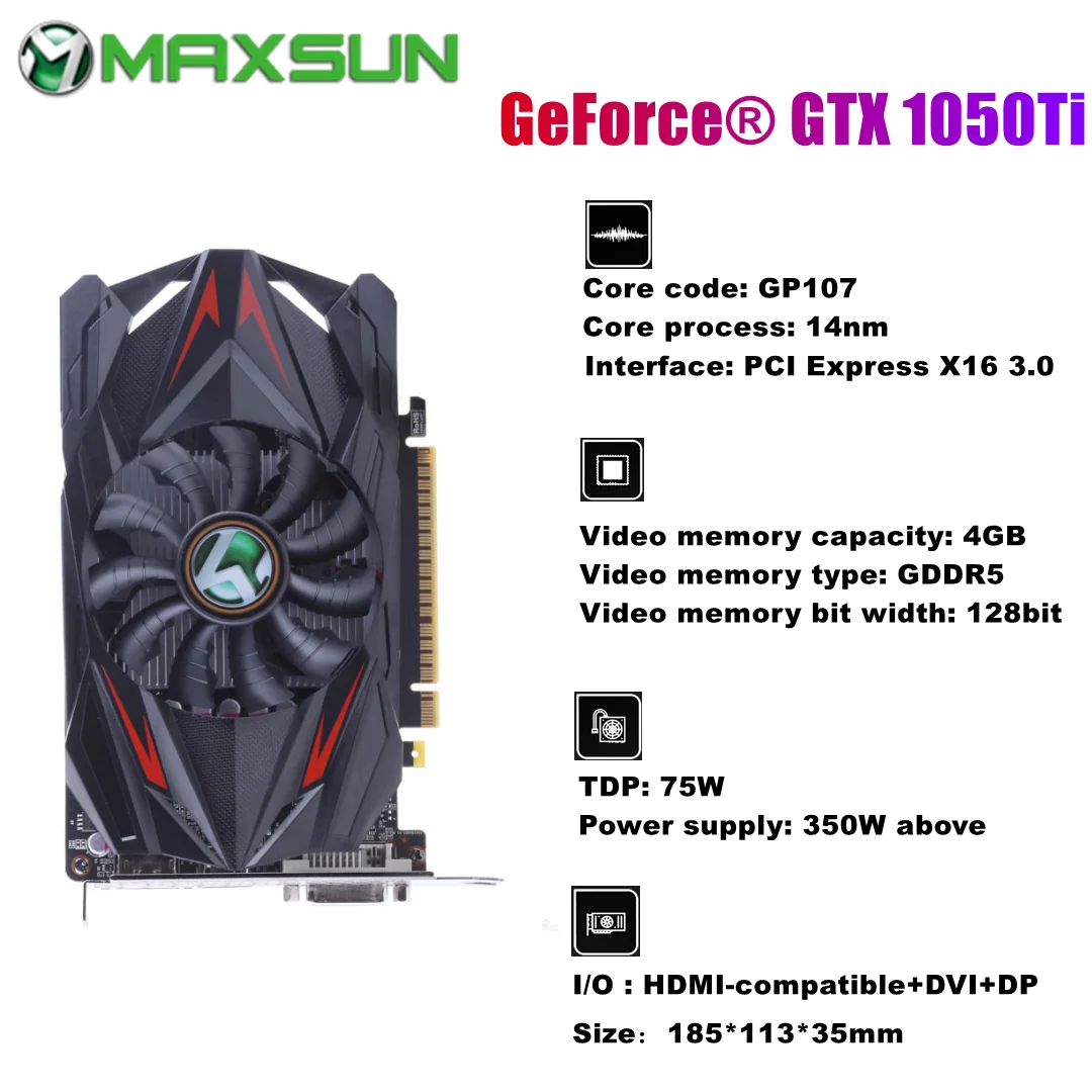 MAXSUN New GTX1650 GTX1050Ti GT1030 GT730 4GB Graphic Cards DDR5 DDR4 GPU 128Bit Video Gaming 12nm Card For PC Computer | Компьютеры и
