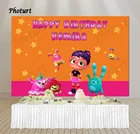 Фотофон Эбби Хэтчер фон для вечеринки в честь Дня рождения девочки розовый Фотофон искусственная кукла из полиэстера виниловый реквизит для фотографирования