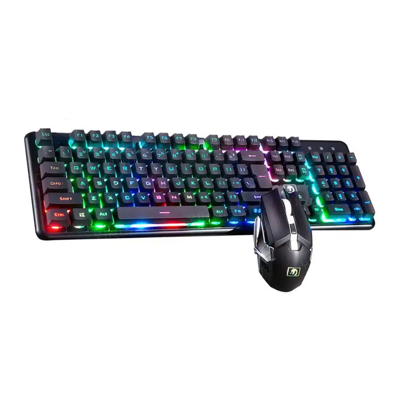 Клавиатура беспроводная комбинированная с подсветкой и колпачком клавиатуры 1