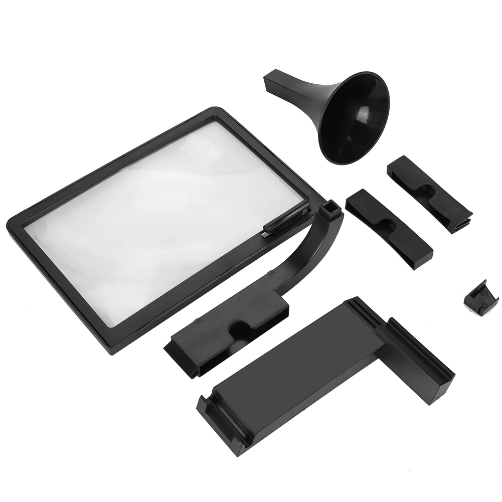 

Mobile Phone Screen Magnifier 3D Video HD Magnifier Bracket Enlarge Screen anti-radiation anti-fatigue eye protection Black