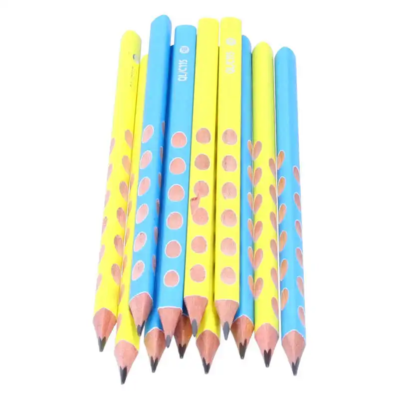 12 шт. ребенок коррекции набор карандашей треугольная Нескользящие карандаши для