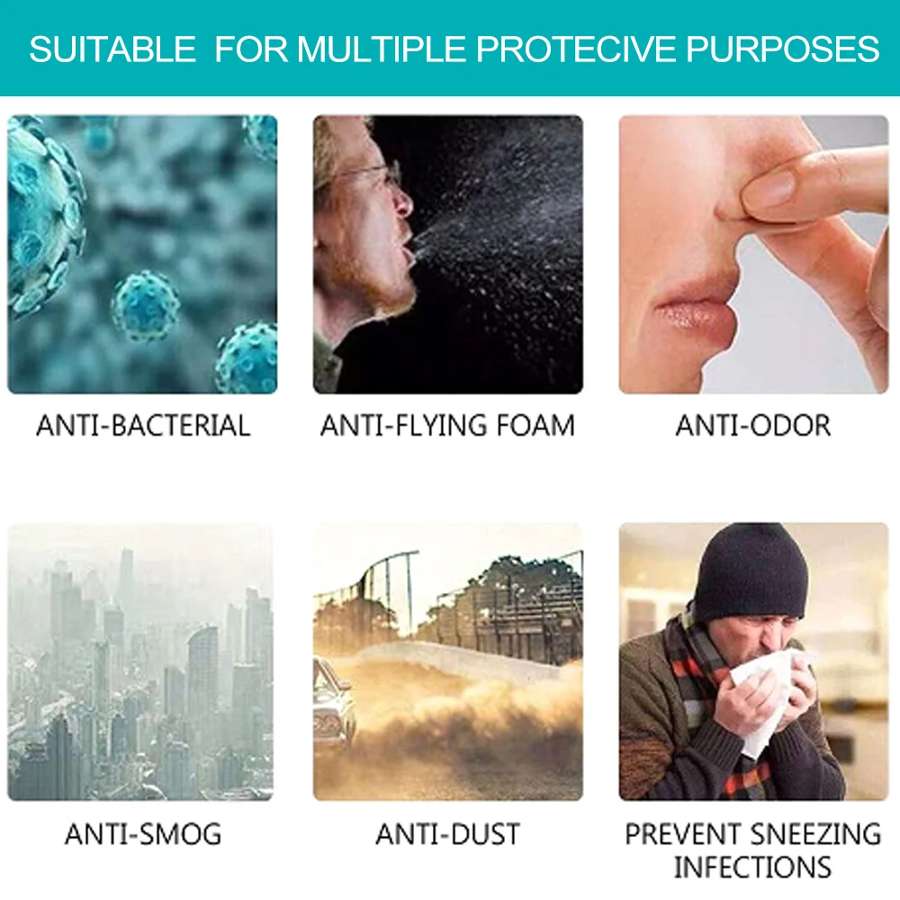 Маски для рта маска лица пылезащитные маски Анти-туман защитная 3 слоя | Красота и
