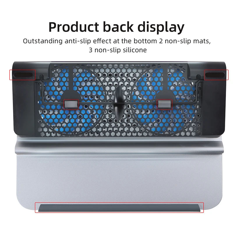 aluminum gaming laptop cooler silent fan portable cooling pad for macbook air pro 11 12 13 14 15 inch alloy bracket 2 usb ports free global shipping