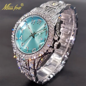 MISSFOX Fashion Brand Street Style Hip Hop Unisex Quartz Watches Shiny Diamond Timepieces Wedding Pa in Pakistan