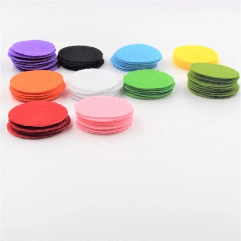 100Pcs/lot 30mm Color Round Felt Fabric Pads Accessory Patches Circle Flower Accessories | Дом и сад