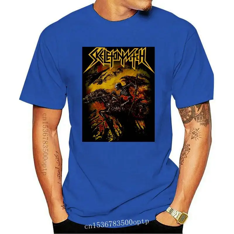 

New Skeletonwitch Men's I Am Of Death T-shirt Black Summer Printed Casual T Shirt Popular